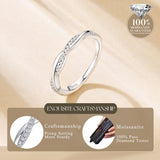 FANCIME Eternity Moissanit-Ring mit gedrehtem Design aus Sterlingsilber