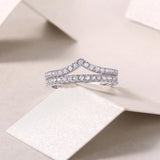 FANCIME Crown Radiance Moissanit-Ring aus Sterlingsilber