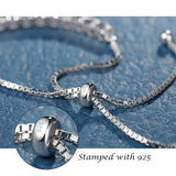 "Élégance Éternelle" Bracelet de Tennis en Saphir en Argent Sterling avec Chaîne Bolo Classique de Septembre