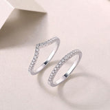 FANCIME Crown Radiance Moissanit-Ring aus Sterlingsilber