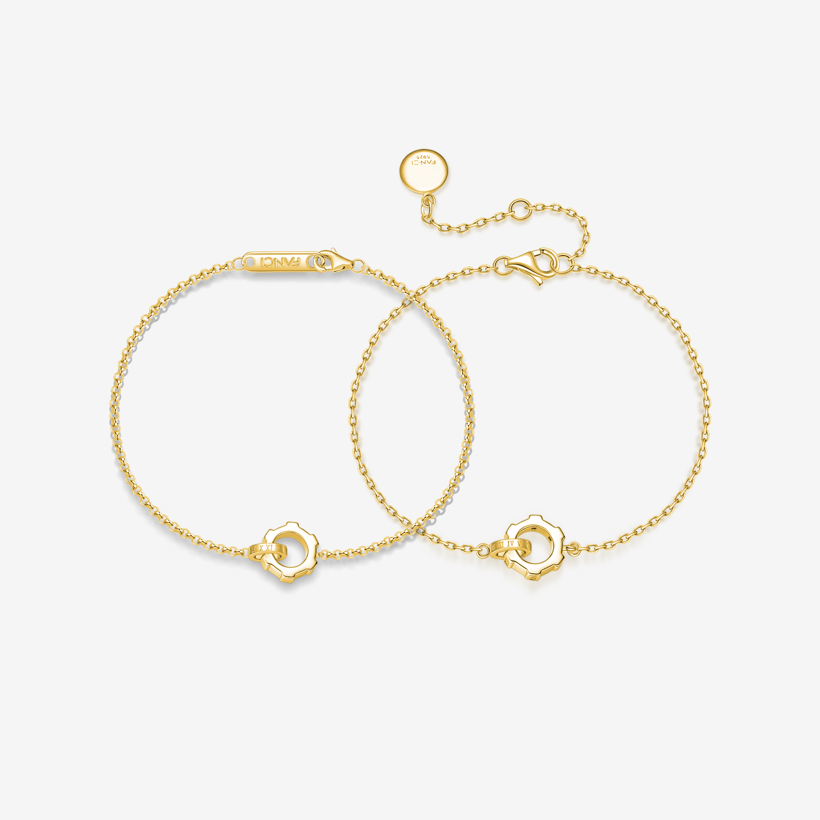 FANCIME „Unendlichkeitsschloss“ Partner-Versprechen-Armbänder aus Sterlingsilber 