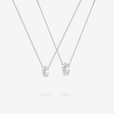 FANCIME "Cadenas du Temps Infini" Colliers assortis en argent sterling pour couples