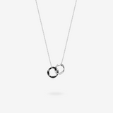 FANCIME „Together“ Halskette aus Sterlingsilber mit ineinander verschlungenen Pärchenmotiven