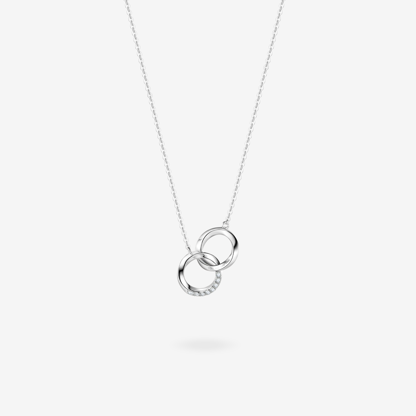 Collier en argent sterling pour couples "Ensemble" avec entrelacement FANCIME