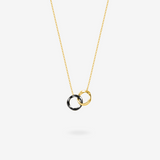 FANCIME „Together“ Halskette aus Sterlingsilber mit ineinander verschlungenen Pärchenmotiven