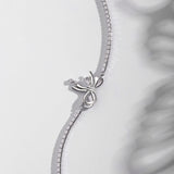Bracelet en argent sterling tennis avec nœud doux et pierre blanche "My Fairy Lady" FANCIME