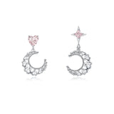 FANCIME "Moody Dream" Moon Star Sterling Silver Dangling Earrings Main