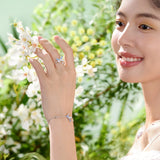 FANCIME "Azura" Butterfly Statement Sterling Silver Open Ring Model