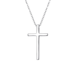 Fanci "Committed Faith" Cross Pendant 14K White Gold Necklace Main