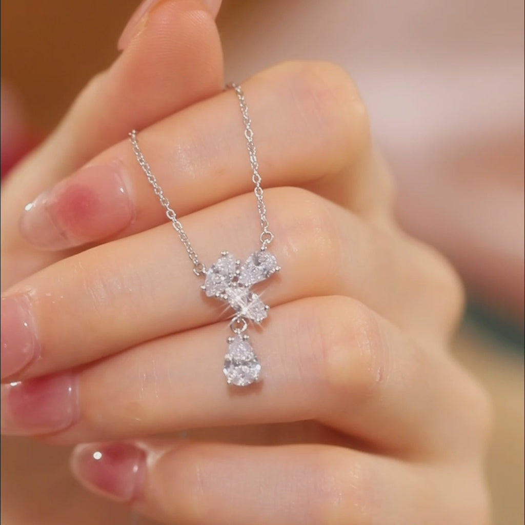FANCIME ‘’Wisteria Flower Cluster” Flower Sterling Silver Necklace Video