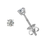 FANCIME 0.2 cttw Moissanite 14K Solid White Gold Stud Earrings Main