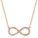 FANCIME "Ever Eternal" Shiny Infinity Symbol 14K Solid Gold Necklace Rose Gold Main