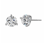 FANCIME 1 Carat Moissanite 14K Solid White Gold Stud Earrings Main