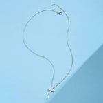 Fanci "Committed Faith" Cross Pendant 14K White Gold Necklace Full