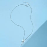 Fanci "Committed Faith" Cross Pendant 14K White Gold Necklace Full