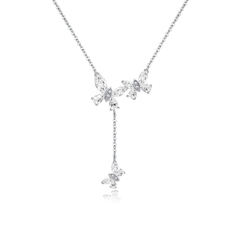 FANCIME „Dreamy Delight“ Hängende Schmetterlingskette aus Sterlingsilber 
