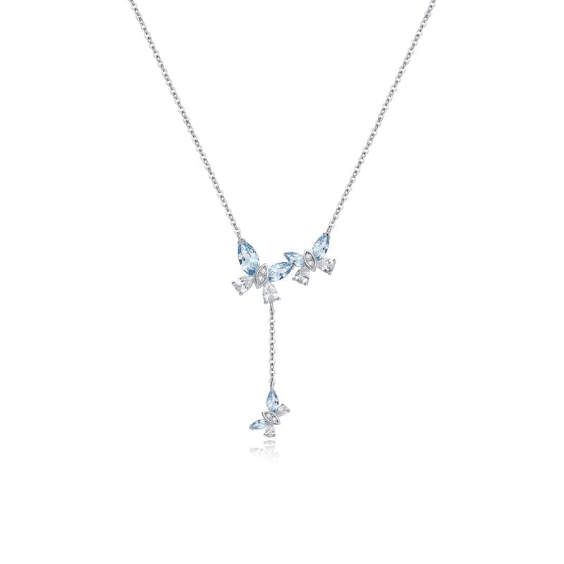 Fanci "Dreamy Delight" Dangling Butterfly Sterling Silver Necklace Main