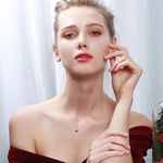 FANCIME "Birthstone" December Gemstone Sterling Silver Necklace Show2