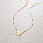 Fanci "Dreamy Butterfly" Butterfly 14K Yellow Gold Necklace Full