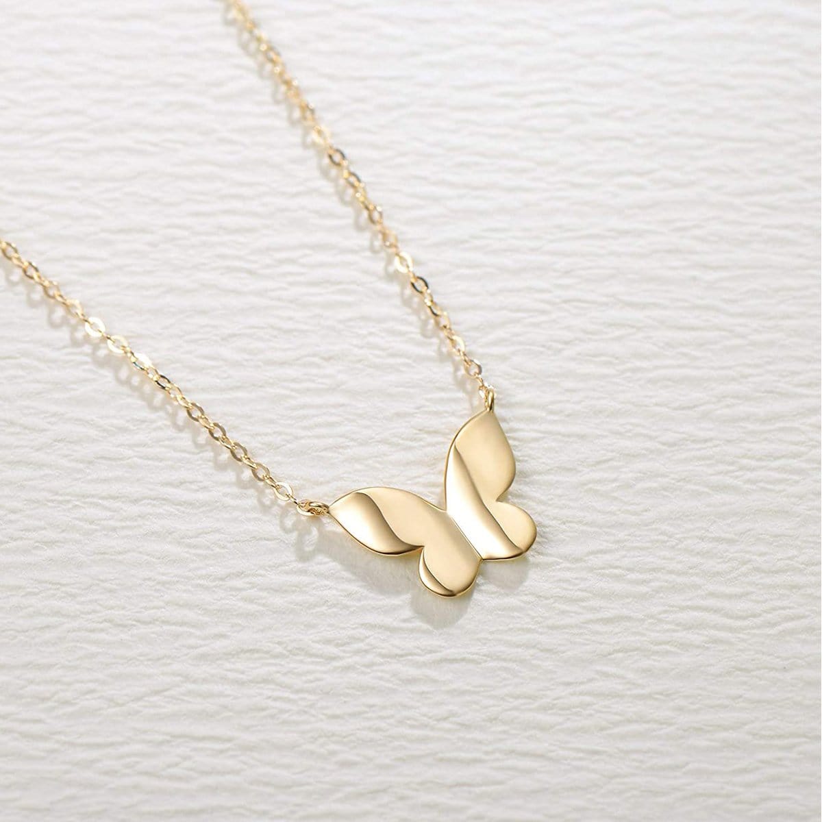 Fanci "Dreamy Butterfly" Butterfly 14K Yellow Gold Necklace Main2