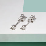 FANCIME 0.2 cttw Moissanite 14K Solid White Gold Stud Earrings Show