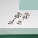FANCIME 0.2 cttw Moissanite 14K Solid White Gold Stud Earrings Show