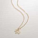 FANCIME "Valerie" Infinity Butterfly 18K Yellow Gold Necklace Full