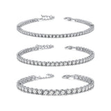 „The One“ Tennisarmband aus Sterlingsilber mit Krappenfassung 