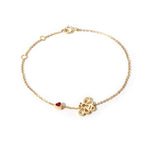 FANCIME "Be Bright" Dainty Bee 14K Yellow Gold Bracelet Back