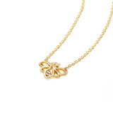Fancime "Be Bright" Minimalist Dainty Bee Yellow Gold Necklace Main2
