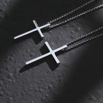FANCIME Beveled Edge Cross Sterling Silver Necklace Video