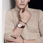 FANCIME DESTINATION Mens Leather Sterling Silver Bracelet  Model
