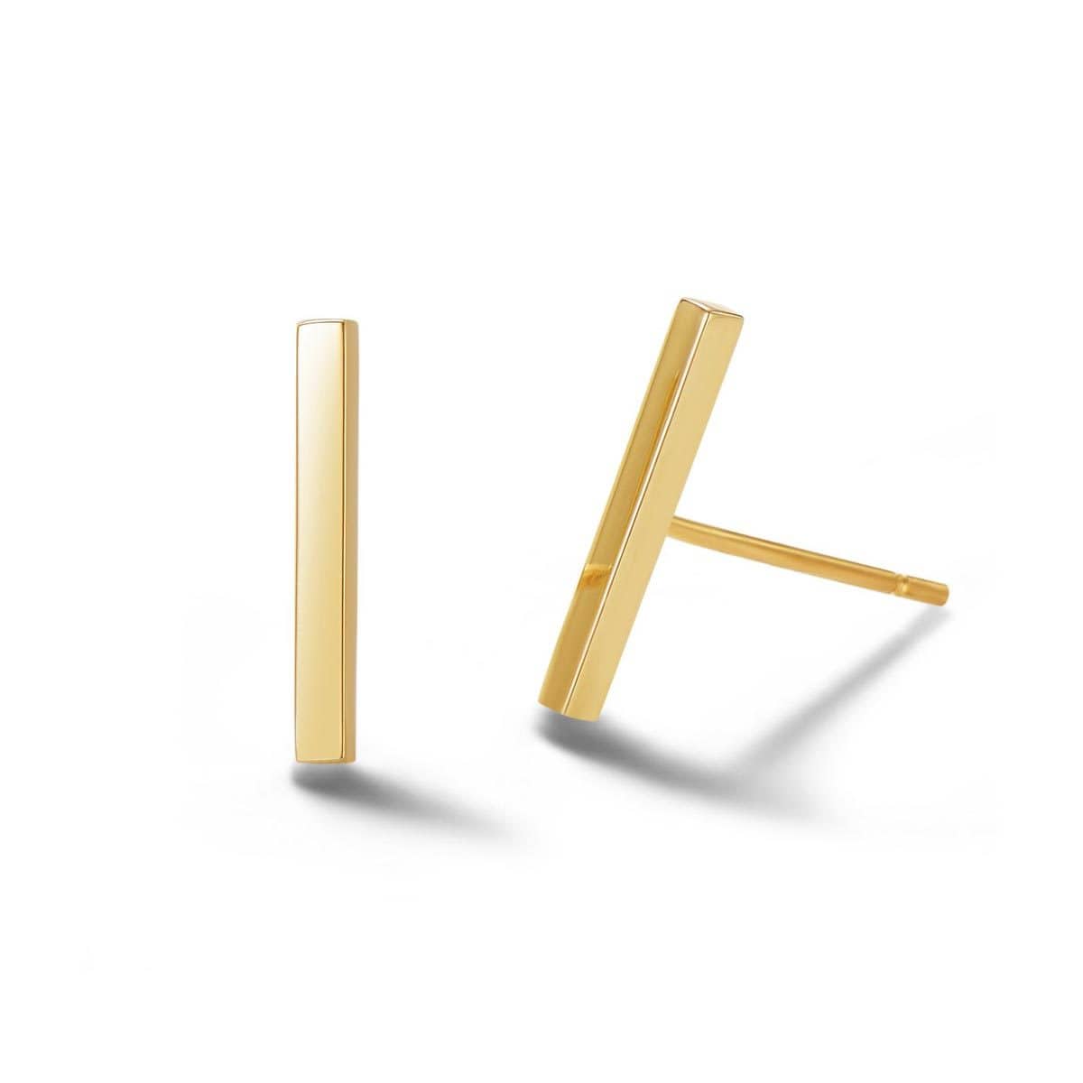 FANCIME Chime Bar 14K Yellow Gold Stud Earrings Main