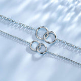 FANCIME "Connected "Mobius Circle Sterling Silver Bracelet Show